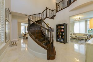 Interior staircase remodeled Naples Florida